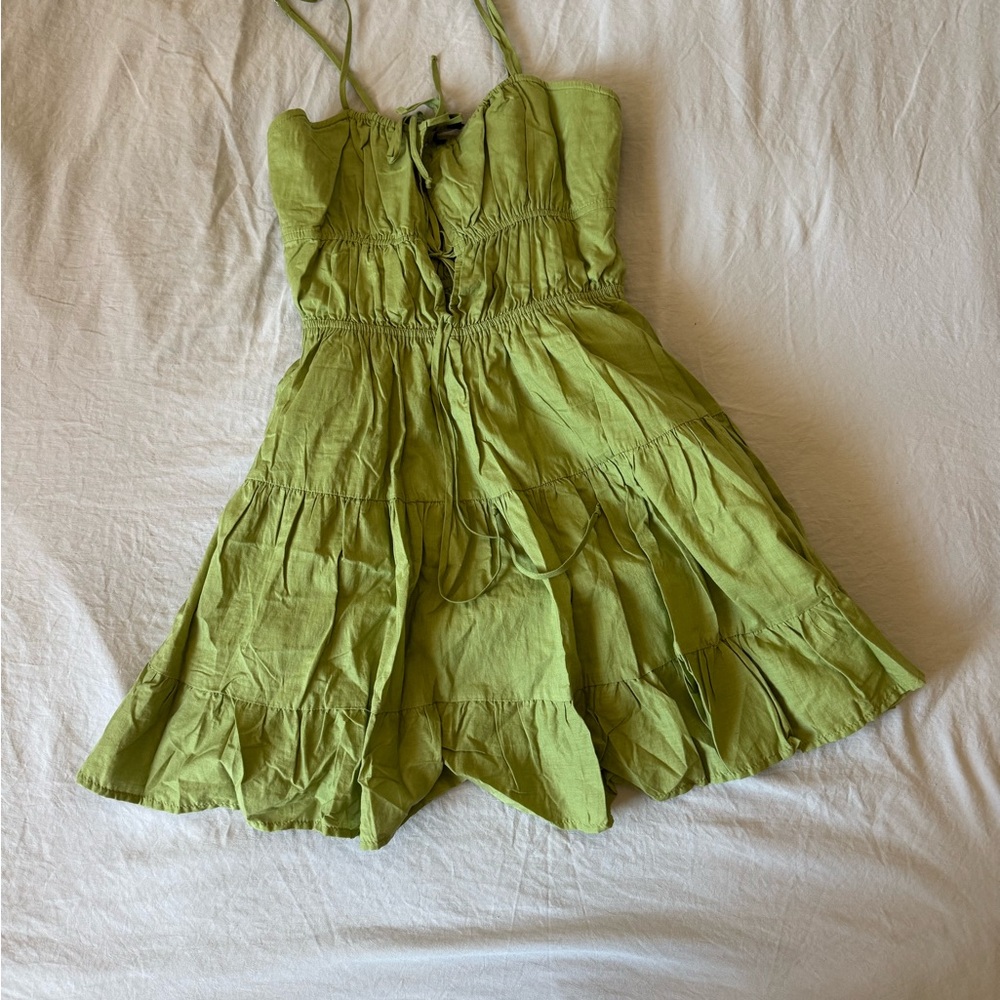 Cotton Candy LA green babydoll dress
